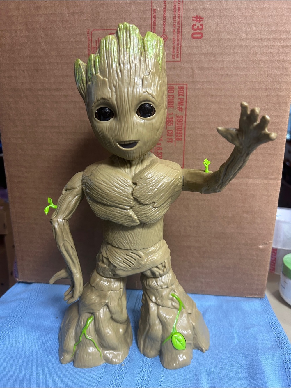 Baby Groot Interactive Action Figure - Brown with Green Accents - Kids Toys